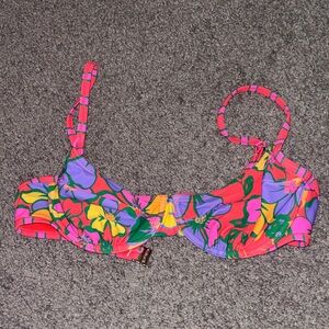 Wild Fable Pink and Green Bikini Top